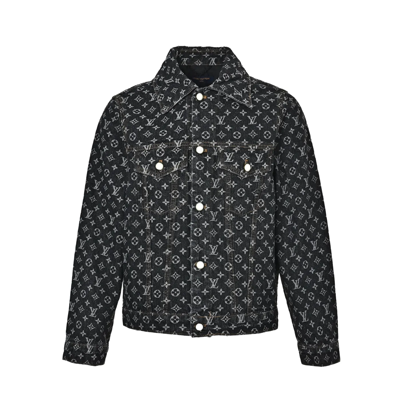 Louis Vuitton/Louis Vuitton 24Fw FA all-over printed old flower jacquard denim jacket